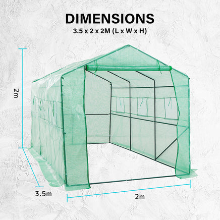 Garden Greenhouse Shed PE Cover Only 350m Apex - ElectronX Plus