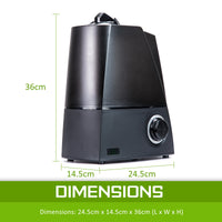 Air Humidifier Ultrasonic Cool Diffuser 6L BLACK - ElectronX Plus