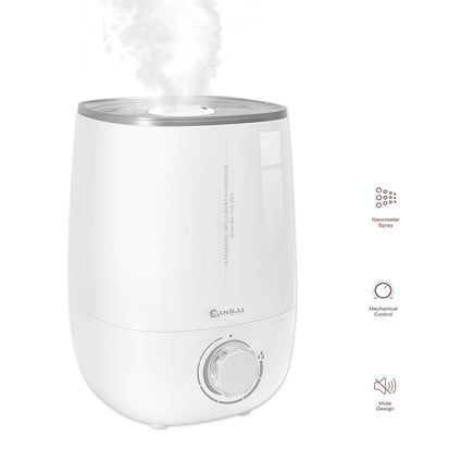 SANSAI Air Humidifier Ultrasonic Cool Mist 4.8L WHITE - ElectronX Plus