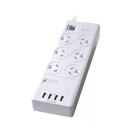 Sansai Surge Protected USB Power Board 6 Ways - ElectronX Plus