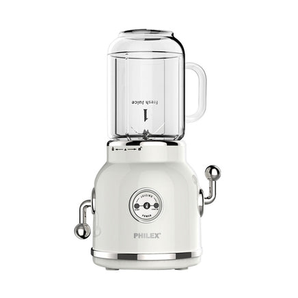 PHILEX Electric Blender Juice Smoothie Ice Mixer Retro 600ml WHITE - ElectronX Plus