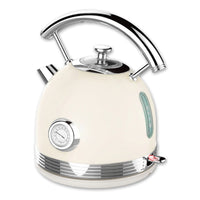 PHILEX Electric Kettle Water Boiler Stainless Steel Retro 1.7L OFF-WHITE - ElectronX Plus