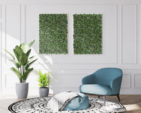 YES4HOMES 4 x Garden Vertical Wall Hanging Artificial Plants Interlocking Tile Hedge Green UV 50x50cm - ElectronX Plus