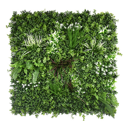 YES4HOMES 5 SQM Artificial Plant Wall Grass Panels Vertical Garden Foliage Tile Fence 1X1M Green - ElectronX Plus