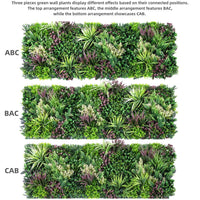 YES4HOMES 3 Artificial Plant Wall Grass Panels Vertical Garden Foliage Tile Fence 50X50 CM - ElectronX Plus