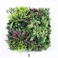 YES4HOMES 3 Artificial Plant Wall Grass Panels Vertical Garden Foliage Tile Fence 50X50 CM - ElectronX Plus