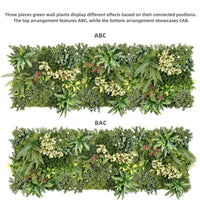 YES4HOMES 3 Artificial Plant Wall Grass Panels Vertical Garden Foliage Tile Fence 50X50 CM - ElectronX Plus