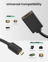 UGREEN 20134 Micro HDMI Male to HDMI Female Cable - ElectronX Plus