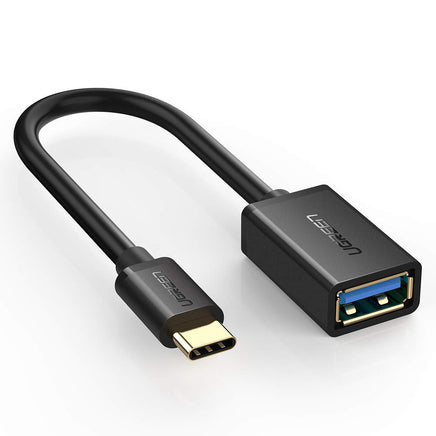 UGREEN USB Type-C Male to USB 3.0 Type A Female OTG Cable - Black 15CM (30701) - ElectronX Plus