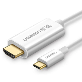 UGreen TypeC to HDMI 1.5M Cable White 30841 - ElectronX Plus