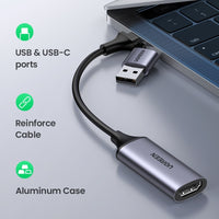 UGREEN 40189 USB-C to HDMI 2 in 1 HD Video Capture Card - ElectronX Plus