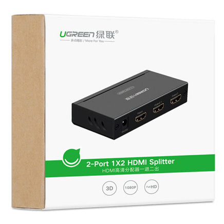 UGREEN 1 x 2 HDMI Amplifier Splitter - Black (40201) - ElectronX Plus