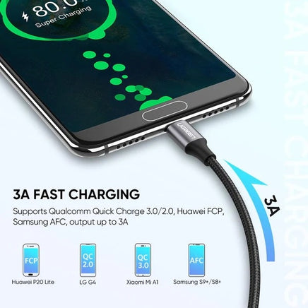 UGREEN 60126 UGREEN USB A to C Quick Charging Cable 1M - ElectronX Plus