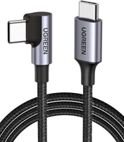 UGREEN 80714 USB-C 2.0 to Angle USB-C Cable Black 3M - ElectronX Plus