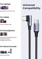 UGREEN 80714 USB-C 2.0 to Angle USB-C Cable Black 3M - ElectronX Plus