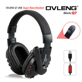 OVLENG Q7 USB Computer Headphones with Mic and Volume Control - ElectronX Plus