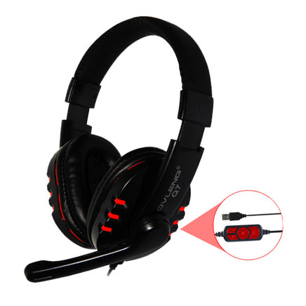 OVLENG Q7 USB Computer Headphones with Mic and Volume Control - ElectronX Plus