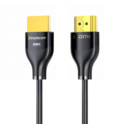 Simplecom CAH510 Ultra High Speed HDMI 2.1 Cable 48Gbps 8K@60Hz Slim Flexible 1M - ElectronX Plus