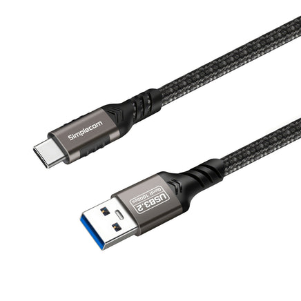 Simplecom CAU510 USB-A to USB-C Data and Charging Cable USB 3.2 Gen2 10Gbps 1M - ElectronX Plus