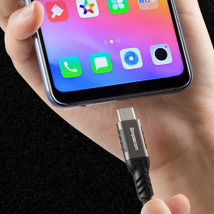 Simplecom CAU510 USB-A to USB-C Data and Charging Cable USB 3.2 Gen2 10Gbps 1M - ElectronX Plus