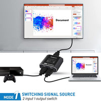 Simplecom CM302 Bi-Directional 2 Way HDMI 2.0 Switch Selector 4K@60Hz HDCP 2.2 - ElectronX Plus