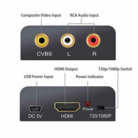 Simplecom CM401v2 Composite AV CVBS to HDMI Video Converter 1080p Upscaler Alloy Case - ElectronX Plus