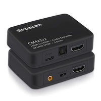 Simplecom CM423v2 HDMI Audio Extractor 4K HDMI to HDMI and Optical SPDIF + 3.5mm Stereo - ElectronX Plus