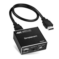 Simplecom CM425 HDMI 2.0 Audio Extractor Optical SPDIF and 3.5mm Stereo with ARC 4K@60Hz - ElectronX Plus