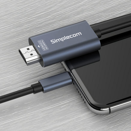 Simplecom DA322 USB-C Type-C to HDMI 2.0 Cable 2M HDCP 4K@60Hz - ElectronX Plus