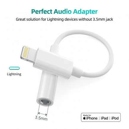 CHOETECH AUX005 iPhone 8-pin to 3.5mm Headphone Adapter - ElectronX Plus