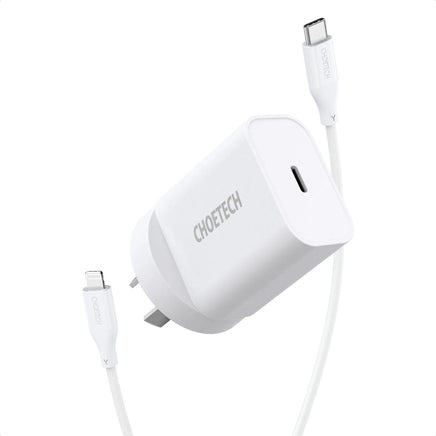 CHOETECH Q5004CL PD20W USB-C iPhone Fast Charger with MFi Certified USB-C Cable - ElectronX Plus