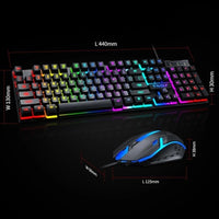 T-Wolf TF800 RGB 4-pcs Gaming Keyboard/Mouse/Headphone/Mouse Pad Kit Set - ElectronX Plus