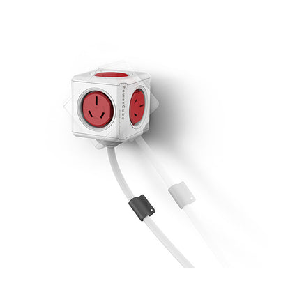 ALLOCACOC POWERCUBE Extended Boston Red 5 Outlets with 1.5M CABLE - ElectronX Plus