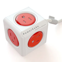 ALLOCACOC POWERCUBE Extended Boston Red 5 Outlets with 3M CABLE - ElectronX Plus