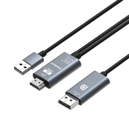 Simplecom TH201 HDMI to DisplayPort Active Converter Cable 4K@60hz USB Powered 2M - ElectronX Plus