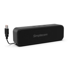 Simplecom UM228 Portable USB Stereo Soundbar Speaker Plug and Play with Volume Control for PC Laptop - ElectronX Plus