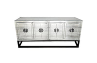 Athens Mirrored Buffet Table -Black - ElectronX Plus