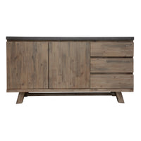 Stony 160cm Acacia Timber Buffet with Concrete Top - Grey - ElectronX Plus