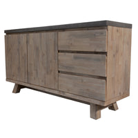 Stony 160cm Acacia Timber Buffet with Concrete Top - Grey - ElectronX Plus