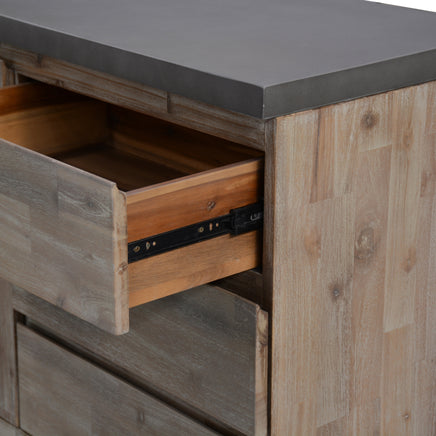 Stony 160cm Acacia Timber Buffet with Concrete Top - Grey - ElectronX Plus