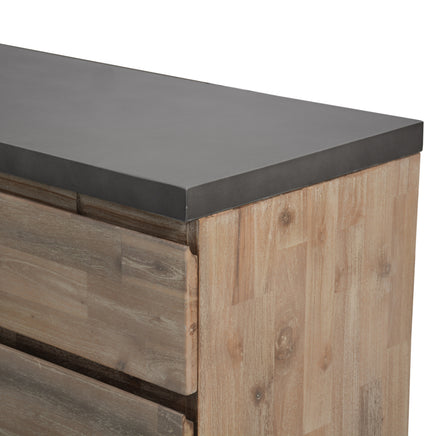 Stony 160cm Acacia Timber Buffet with Concrete Top - Grey - ElectronX Plus