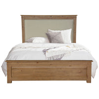 Jade 4pc King Bed Bedside Tallboy Bedroom Suite Furniture Package - Natural - ElectronX Plus