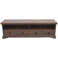 Florence  ETU Entertainment TV Unit 180cm 2 Drawer Solid Mango Timber Wood - ElectronX Plus