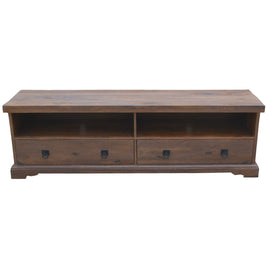 Florence  ETU Entertainment TV Unit 180cm 2 Drawer Solid Mango Timber Wood - ElectronX Plus