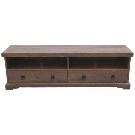 Florence  ETU Entertainment TV Unit 180cm 2 Drawer Solid Mango Timber Wood - ElectronX Plus