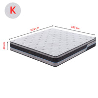 Cloud Dreams King Size Pocket Spring Luxury Plush Top 28cm Mattress - ElectronX Plus