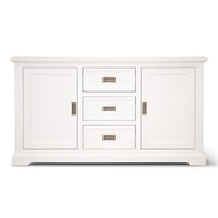 Laelia Buffet Table 166cm 2 Door 3 Drawer Acacia Wood Coastal Furniture -White - ElectronX Plus