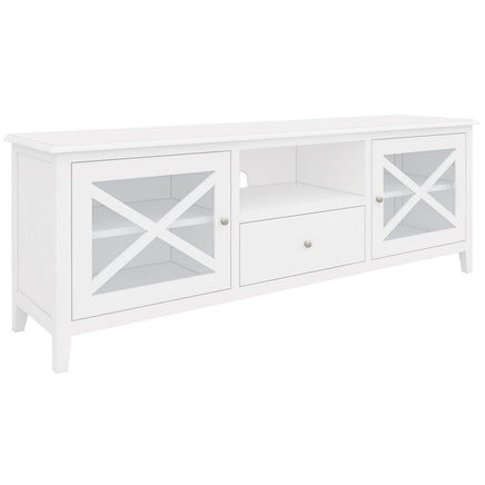 Daisy ETU Entertainment TV Unit 170cm Solid Acacia Wood Hampton - White - ElectronX Plus