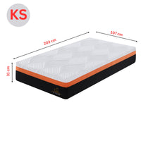 Heavenly King Single Size Memory Foam Medium-Firm Feel 31cm Mattress - ElectronX Plus