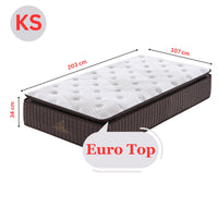 Luxe Dreams King Single 7 Zones Pocket Spring Premium Medium Feel 34cm Mattress - ElectronX Plus